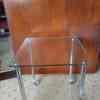 Two tier glass table 