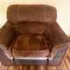 3\2/1 leather and material couch  