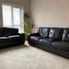2 and 3 seater leather sofas  