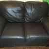 Brown Leather 3 & 2 Seater Couch  