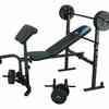 Mens Health Folding Bench with 35kg Weights 