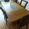 Large wooden dining room table 