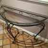 2 Cast Iron Glass Tables and a Mirror - all brand new 