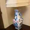 Vintage hand made and painted lamp dated 1993 