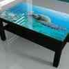 COFFEE TABLE WITH GRAPHIC GLASS TOP 