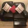 1 two seater brown leather couch and 1 three seater leather couch €50 for both  